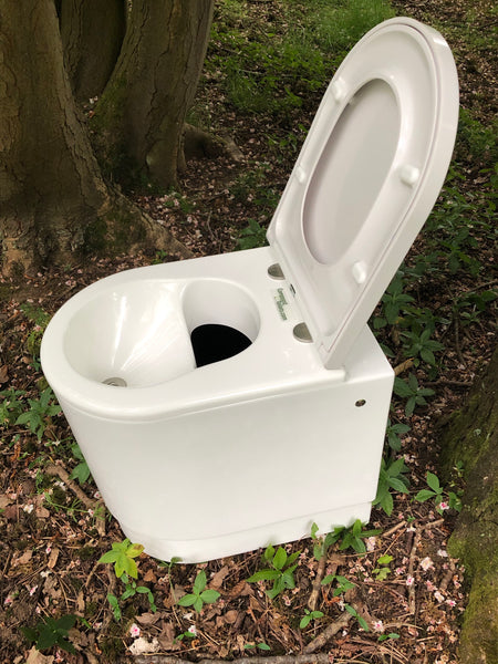 Compost toilet 12v self stirring with urine piped/soak away