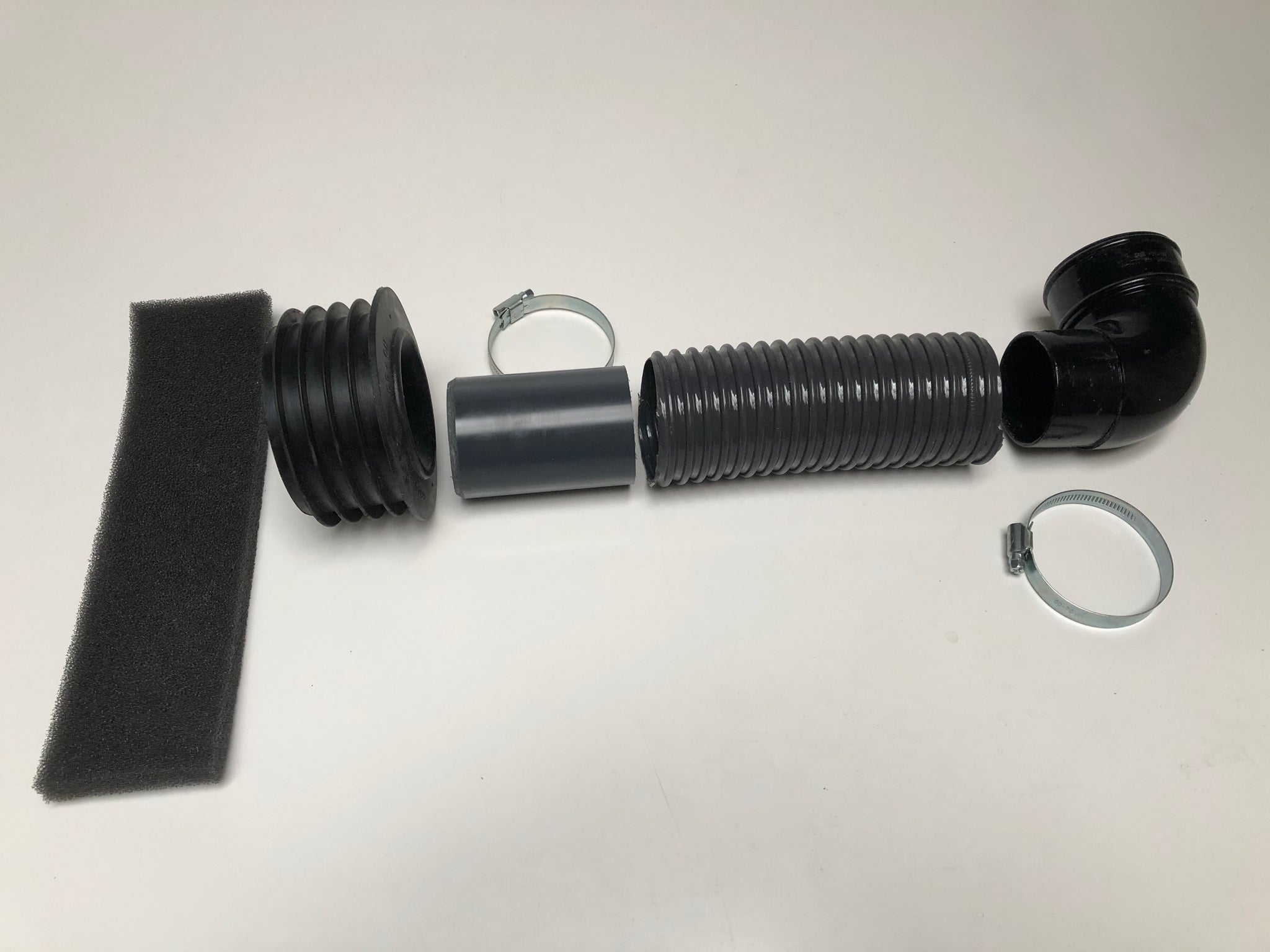 Flexible ducting kit for carbon filter