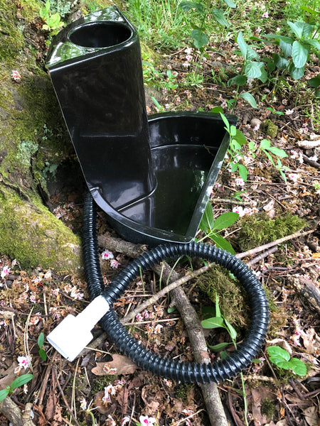 Compost toilet 12v self stirring with urine piped/soak away