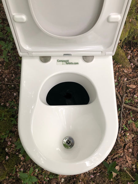 Compost toilet non stirring with urine piped/soak away